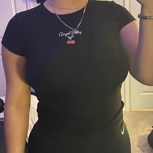 Black “Angel Baby “ T-Shirt .